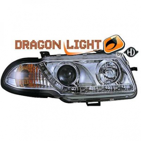 fari con LED diurni, DragonLights, chrome ASTRA F fari con LED diurni, DragonLights, chrome ASTRA F