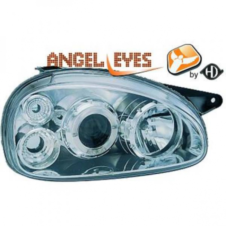 phares design, chrome, règl. électr., anneau CORSA, phares design, chrome, règl. électr., anneau CORSA,