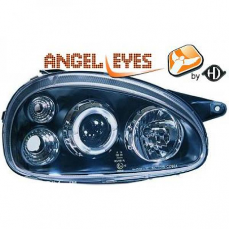 phares design, noir, règl. électr., anneau CORSA, phares design, noir, règl. électr., anneau CORSA,