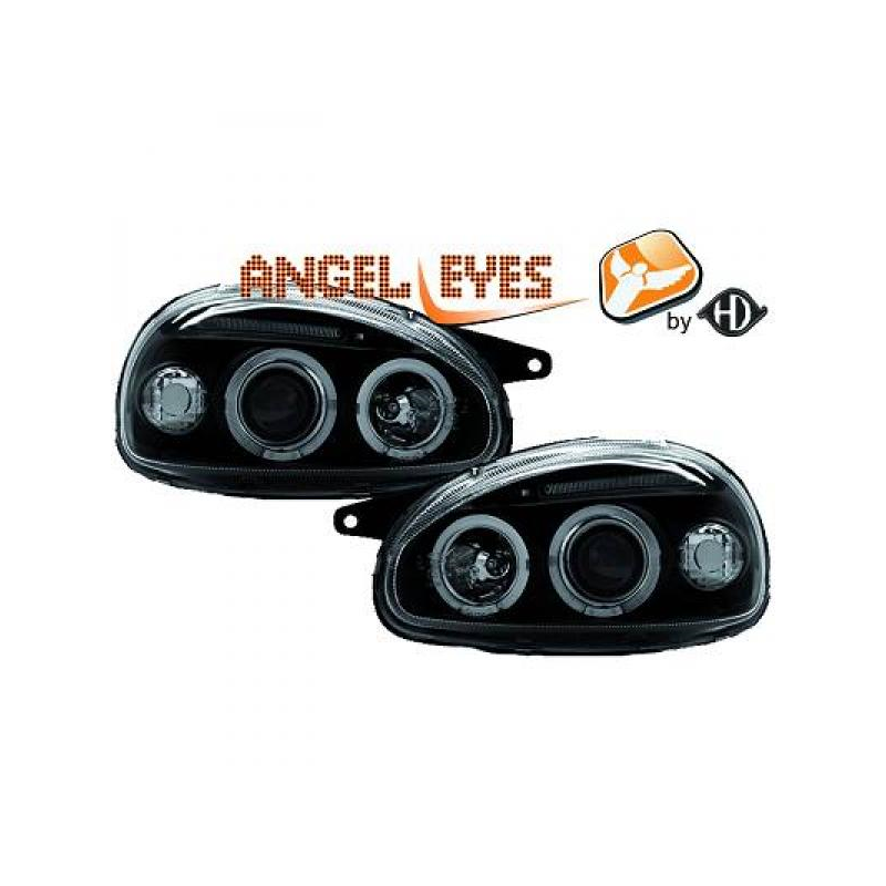 phares design, noir, régl. man., anneaux      CORSA,