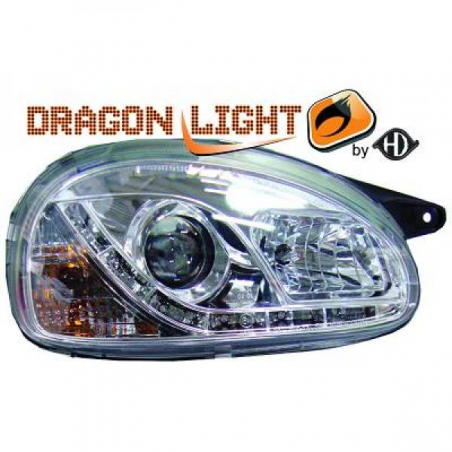 fari con LED diurni, chrome CORSA B fari con LED diurni, chrome CORSA B