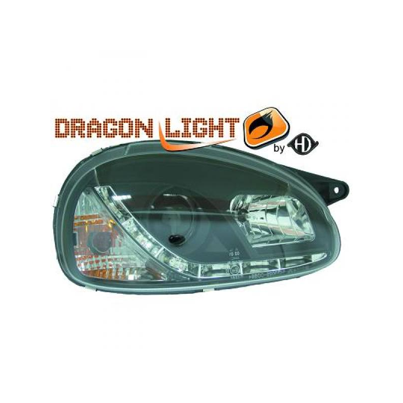 Phares à LED avec feux de jour Opel Corsa B avant gauche