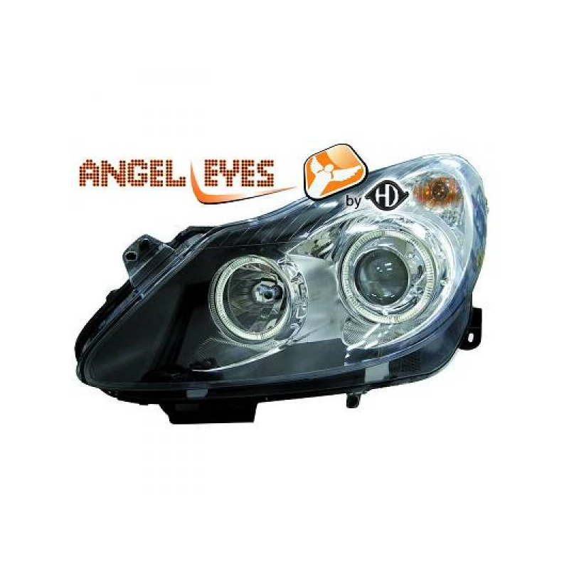 phares design, noir, régl. électr., anneaux      CORSA D