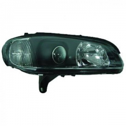 phares design, noir, DE, H1+H7, pour régl. éléctr.,    OMEGA  B