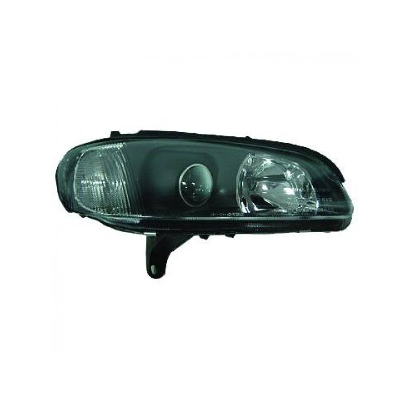 phares design, noir, DE, H1+H7, pour régl. éléctr.,    OMEGA  B