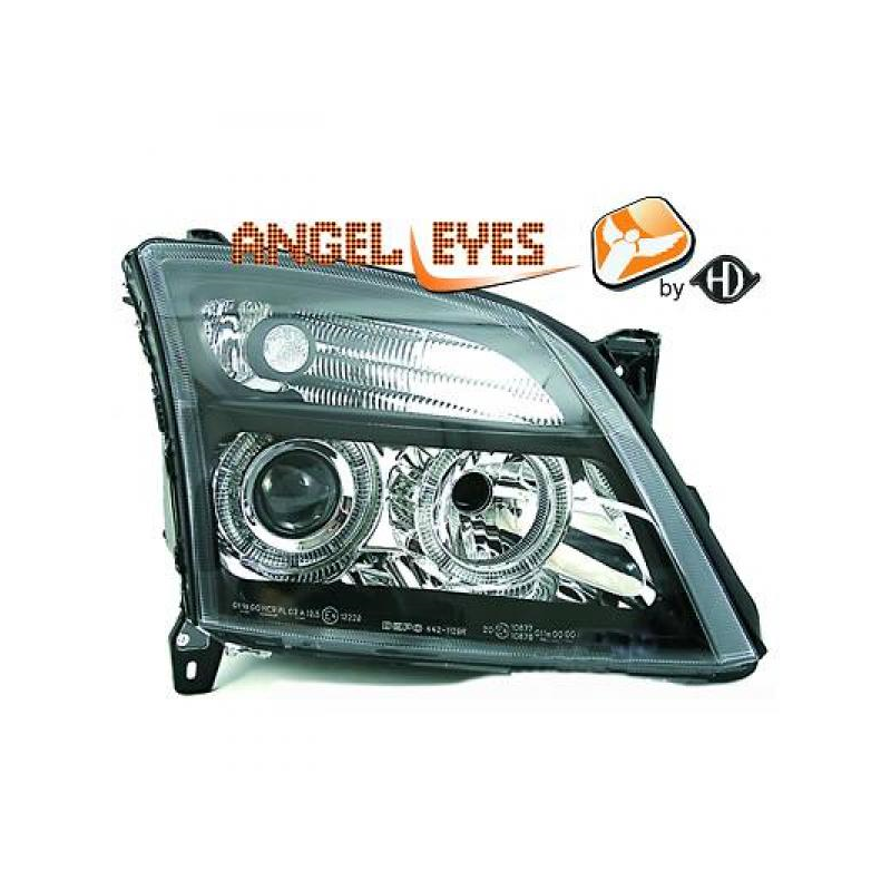 phares design, noir, H7+H7, pour régl. éléctr., anneaux    VECTRA C