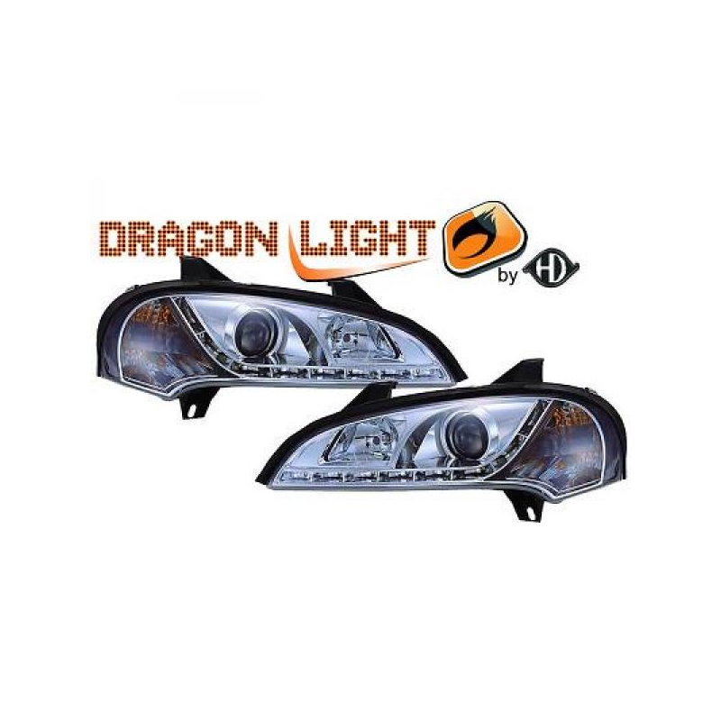 fari con LED diurni, chrome TIGRA,