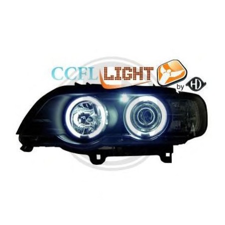 phares design angel eyes, CCFL Cool Lights, noir, H1/H1 BMW X5, phares design angel eyes, CCFL Cool Lights, noir, H1/H1 BMW X5,