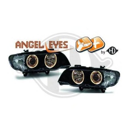 phares XENON, avec anneaux, noir, set, D2S avec correct. phare BMW X5, phares XENON, avec anneaux, noir, set, D2S avec correct. phare BMW X5,