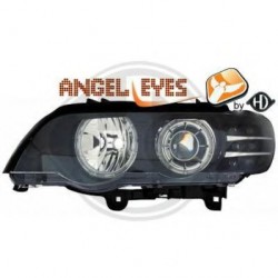  phares design, avec anneaux, avec correct. phare, noir, avec clign. LED   BMW X5 