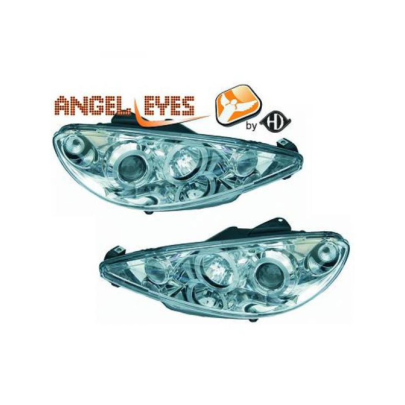 phares design, chrome, H1/H1, régl. électr., anneaux       206,