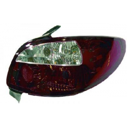 Feux arrière design rouge/blanc PEUGEOT 206 Berline