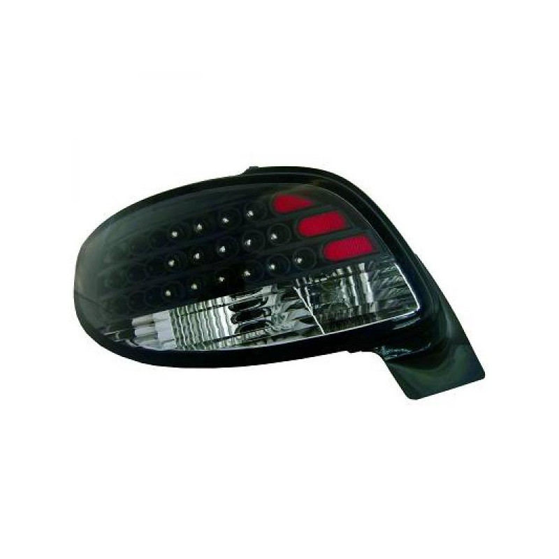 Feux arrière design noir LED Peugeot 206cc
