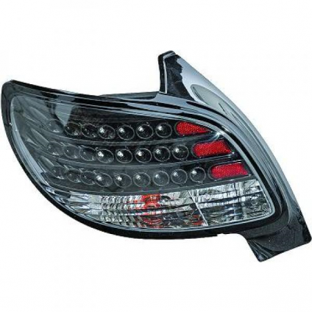 Feux arrière design noir LED Peugeot 206, sauf CC Feux arrière design noir LED Peugeot 206, sauf CC