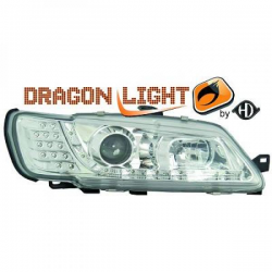 fari con LED diurni, DragonLights, chrome, 306,