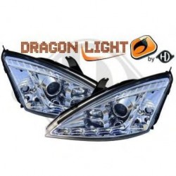  phares à LED diurnes, DragonLights, chrome    FOCUS  