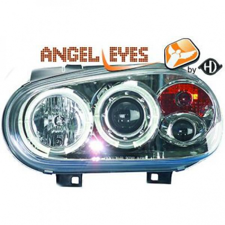 phares design, chrome, avec anti-br., régl. électr., DE + anneaux GOLF, phares design, chrome, avec anti-br., régl. électr., DE + anneaux GOLF,