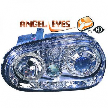 phares design, chrome, H7/H1/H3, régl. électr., anti-br., Look R32, anneaux phares design, chrome, H7/H1/H3, régl. électr., anti-br., Look R32, anneaux