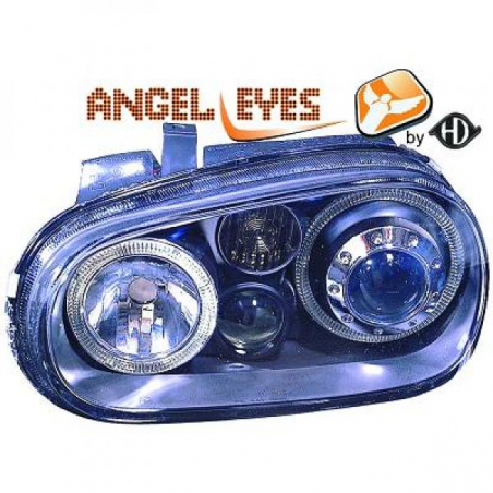 phares design, noir, H7/H1/H3, régl. électr., avec anti-br., Look R32, anneaux phares design, noir, H7/H1/H3, régl. électr., avec anti-br., Look R32, anneaux