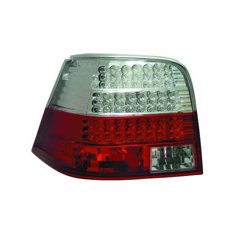 Feu arrière gauche LED rouge/blanc, Volkswagen Golf 4, 3/5-portes