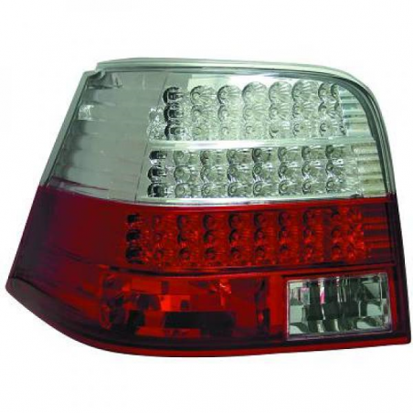 Feu arrière gauche LED rouge/blanc, Volkswagen Golf 4, 3/5-portes