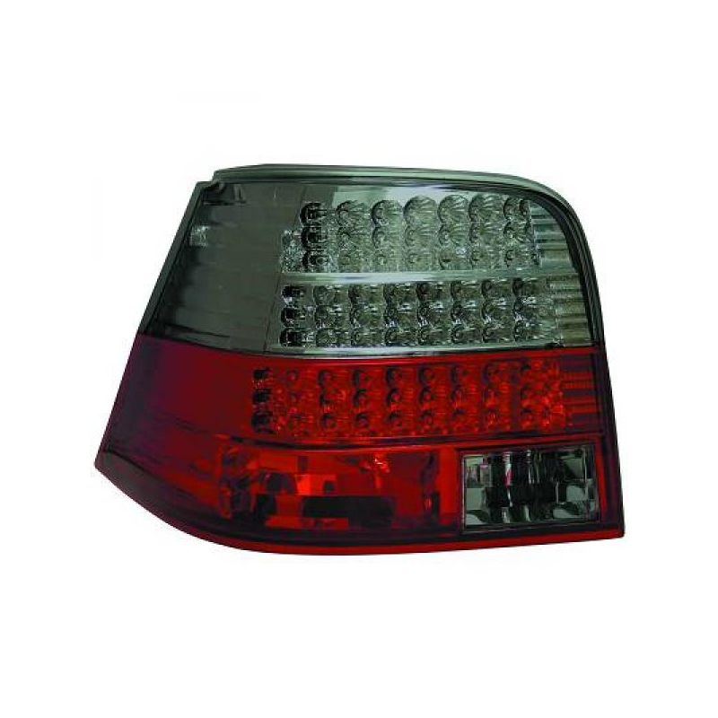 Feux arrière LED rouge/noir Volkswagen Golf 4, 3/5-portes