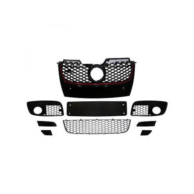 accessoires de bouclier, calandre, baguettes, grille, plaque numérol., adapté pour 2214250