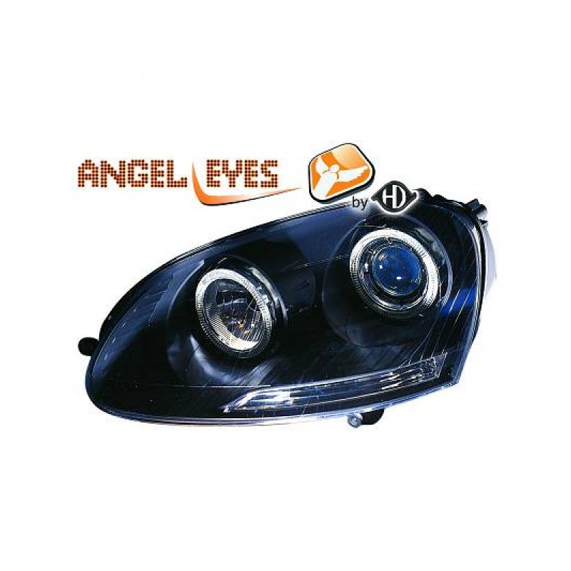 phares design, noir, H7+H7, correct. phare, anneaux      GOLF, 