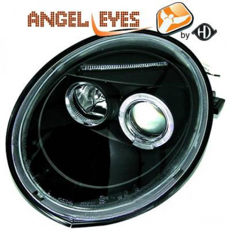 phares design, noir, H1/H1, règl. électr., anneaux BEETLE, phares design, noir, H1/H1, règl. électr., anneaux BEETLE,