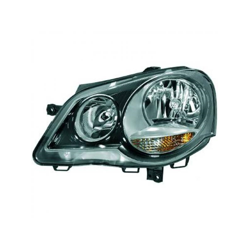phare design G, noir, H7/H1, avec correct. phare,       POLO GTi,