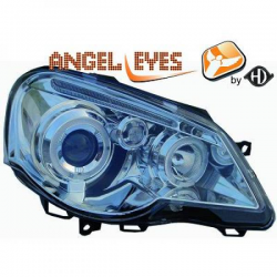 phares design, chrome, régl. électr., avec clign., anneaux     POLO