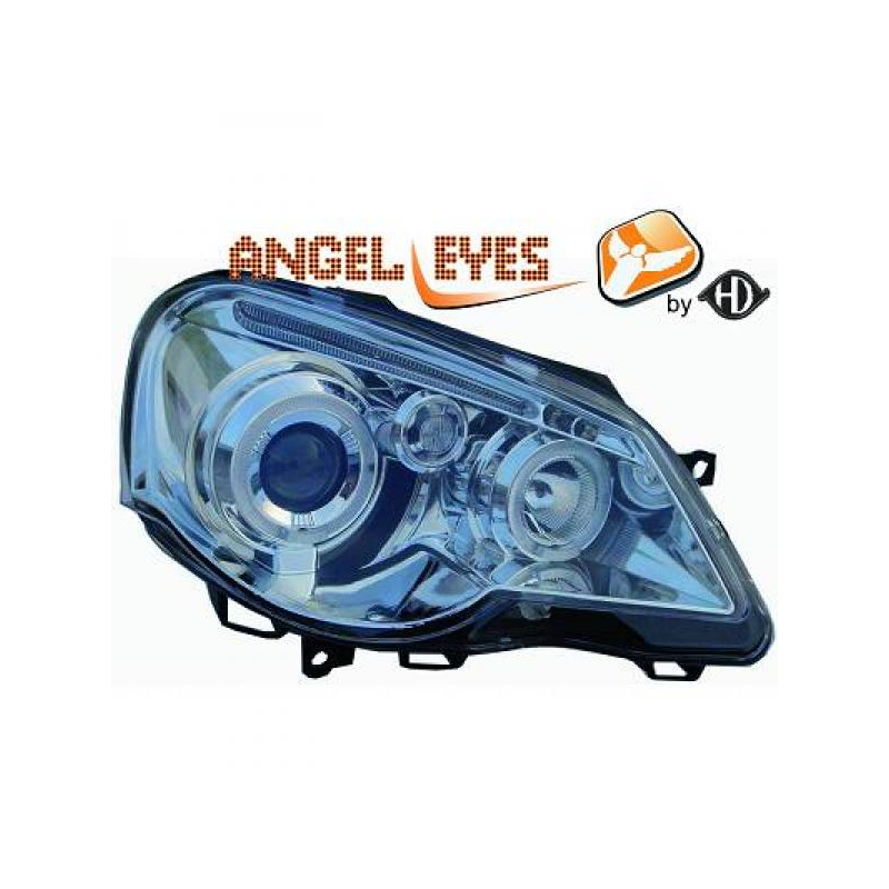 phares design, chrome, régl. électr., avec clign., anneaux     POLO