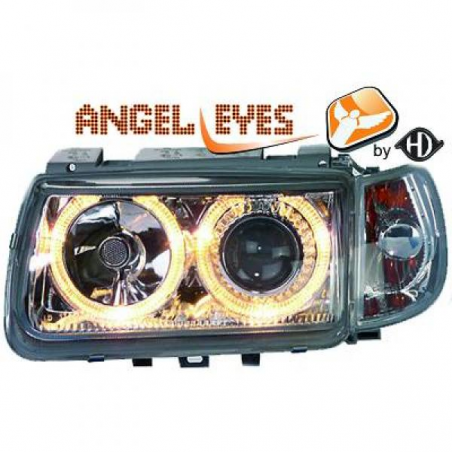 phares design, chrome, H7+H7, clign., règl. électr., DE + anneaux POLO, phares design, chrome, H7+H7, clign., règl. électr., DE + anneaux POLO,