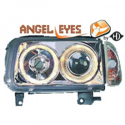 phares design, chrome, clign., H7/H7, règl. électr., anneaux      POLO, 