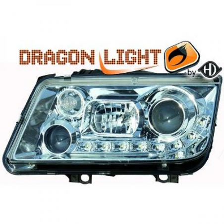 fari con LED diurni, DragonLights, chrome BORA, fari con LED diurni, DragonLights, chrome BORA,