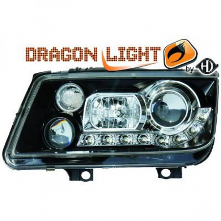 fari con LED diurni, DragonLights, nero BORA, fari con LED diurni, DragonLights, nero BORA,