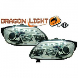 fari con LED diurni, DragonLights, chrome TOURAN,
