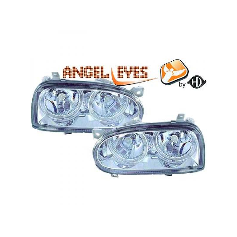 phares design, chrome, anneaux      GOLF,