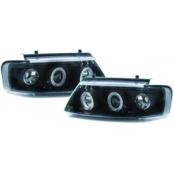 phares design, noir, H1/H1, régl. électr., avec clign., DE+anneaux     PASSAT
