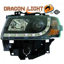 fari a LED con luci di marcia diurna, nero T4,