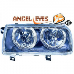 phares design, noir, H7/H7, règl. électr., anneaux      VENTO 