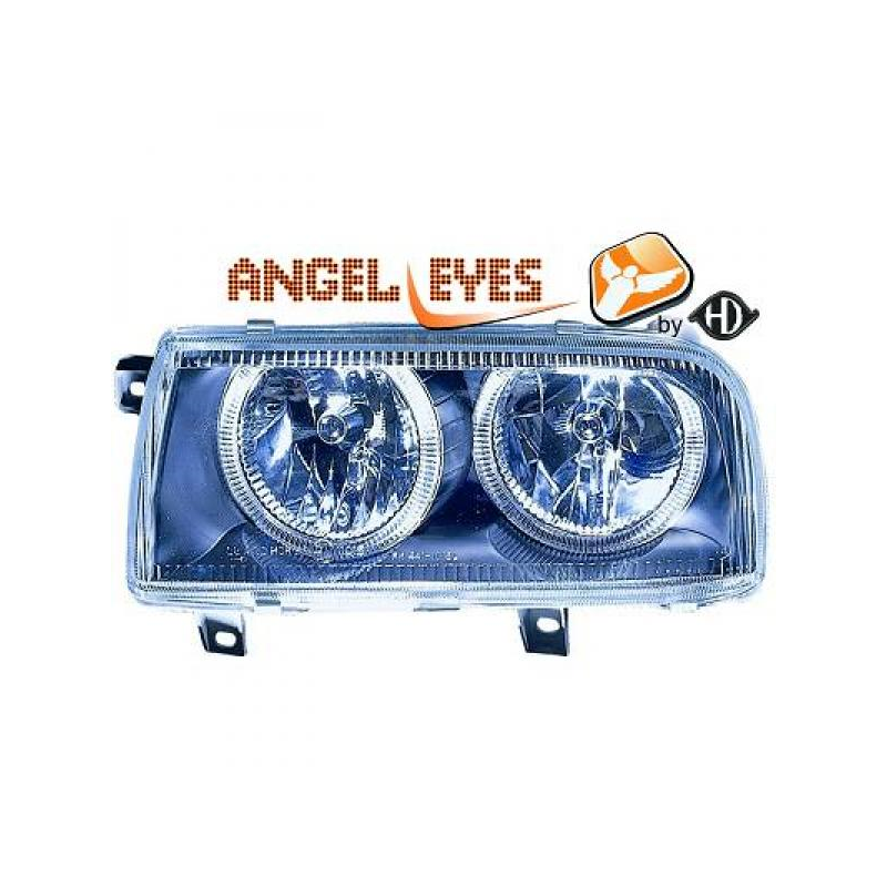 phares design, noir, H7/H7, règl. électr., anneaux      VENTO 