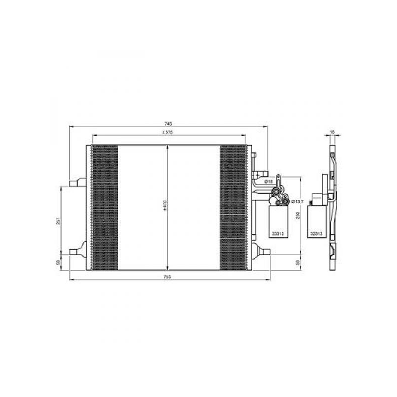 KONDENSATOR  S60/V70/XC60,