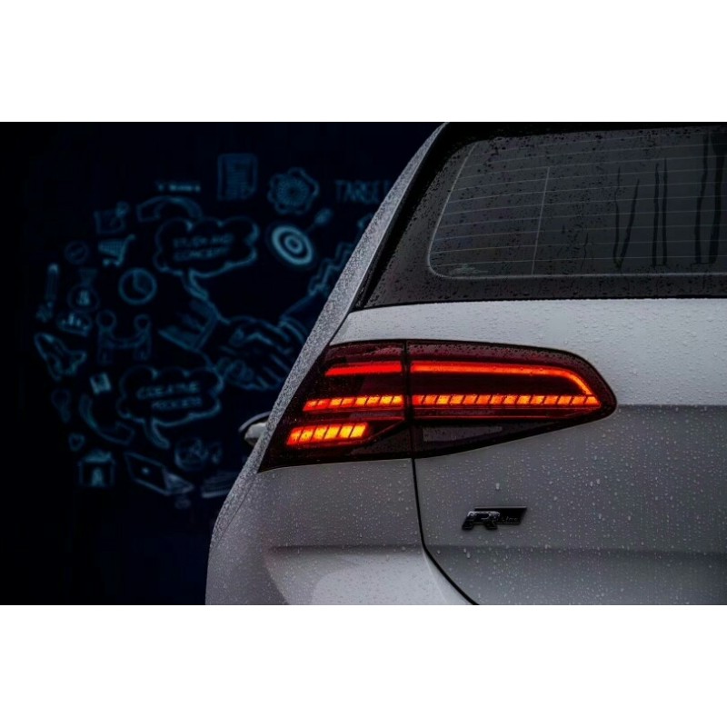 Feux arrière led Golf 7 GTI Facelift à clignotants dynamique