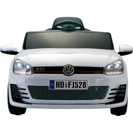 Voiture Enfant Volkswagen Golf VII GTI Blanche Sur batterie 12V Incluse. SD et télécommande - dès 3 ans Voiture Enfant Volkswagen Golf VII GTI Blanche Sur batterie 12V Incluse. SD et télécommande - dès 3 ans