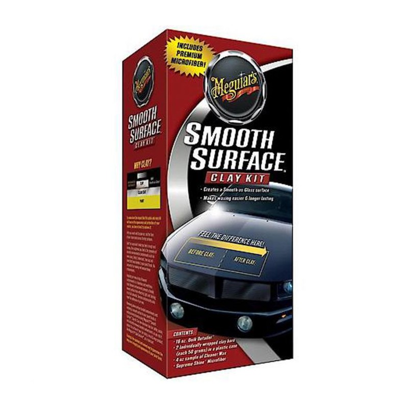 Meguiars Smooth Surface Clay Kit (2x80g Klei/473ml Quik Detailer/ 1 Doek)
