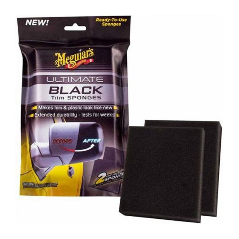 Meguiars Ultimate Black Trim Sponges 7.6x6.4x1.9cm, Set à 2 stuks