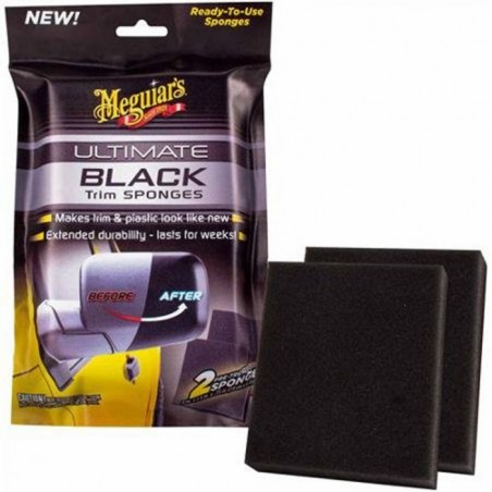 Meguiars Ultimate Black Trim Sponges 7.6x6.4x1.9cm, Set à 2 stuks