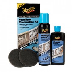 Meguiars Perfect Clarity Headlight Restoration Kit (118ml Cleaner/118ml Coating/2 Pads)