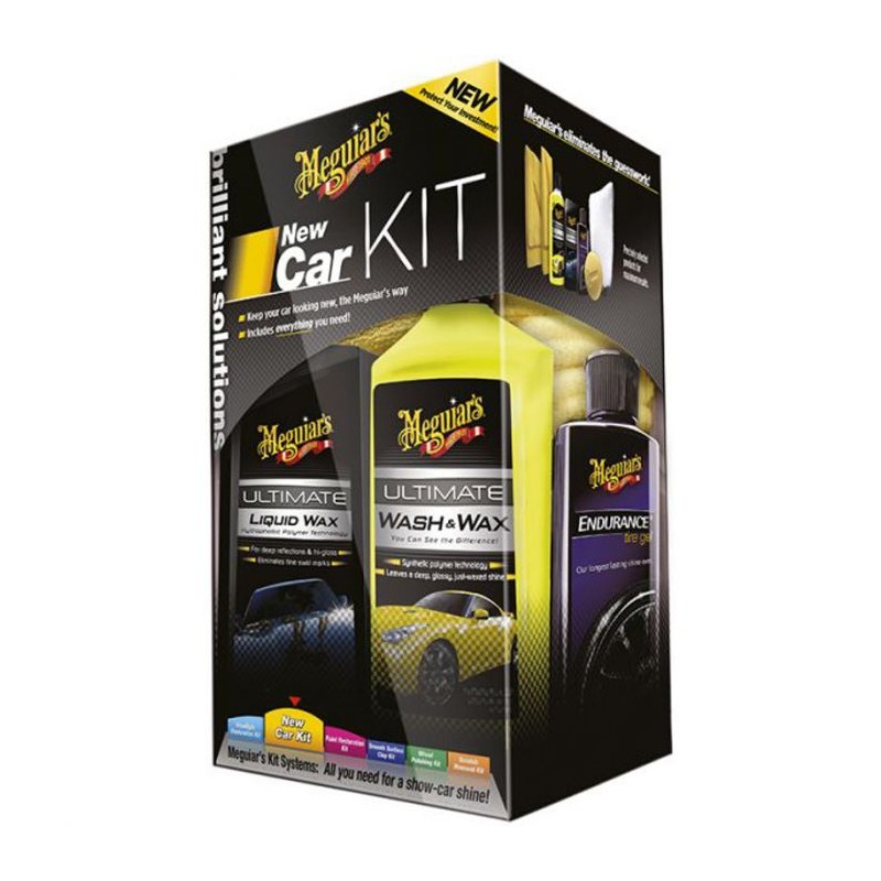 Meguiars New Car Kit (Ultimate Wash&Wax/Ultimate Wax/Endurance High Gloss/Accessoires)